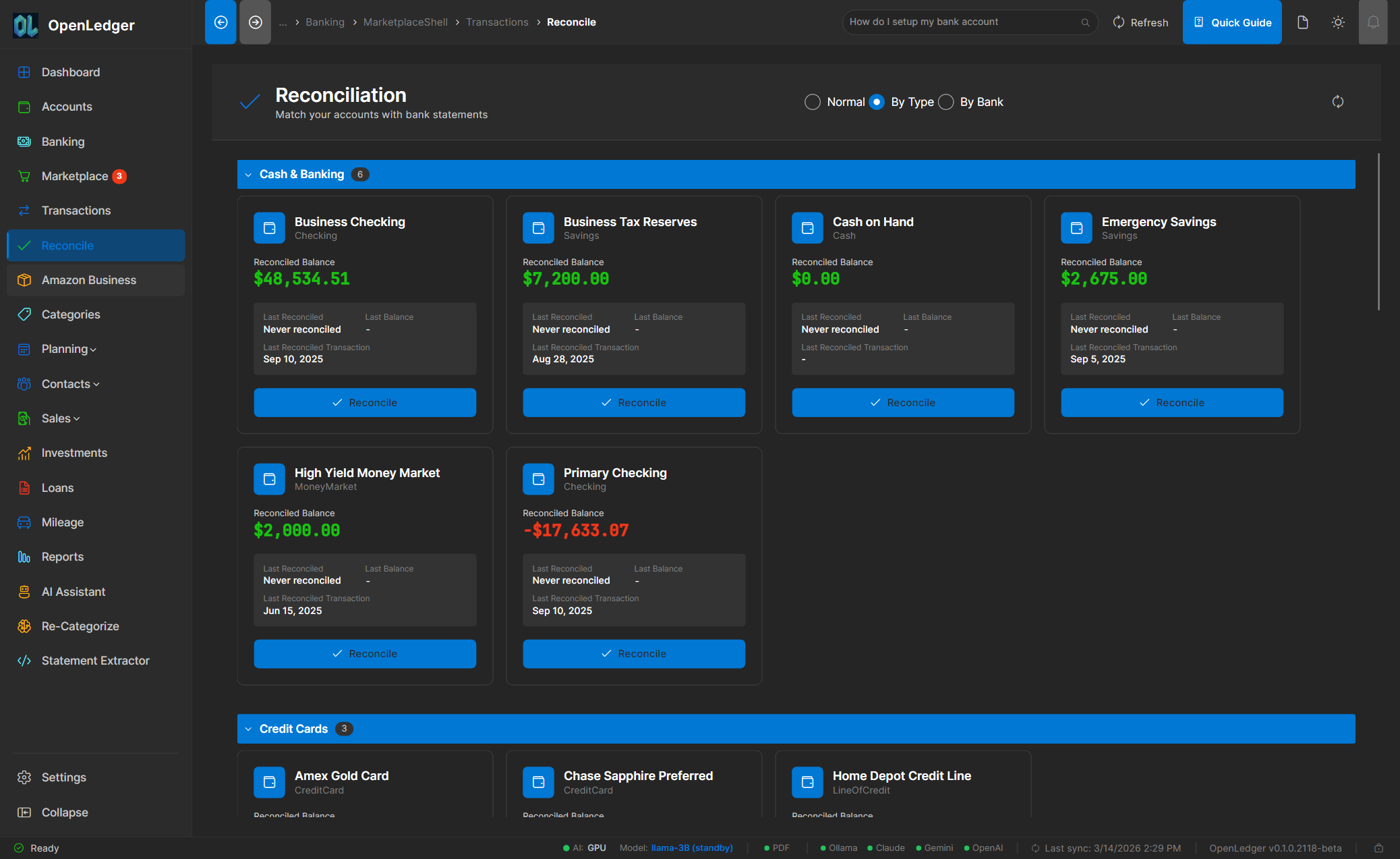 OpenLedger Reconcile