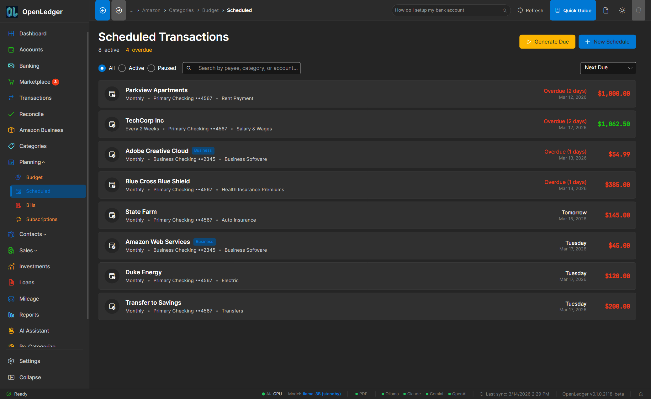 OpenLedger Scheduled