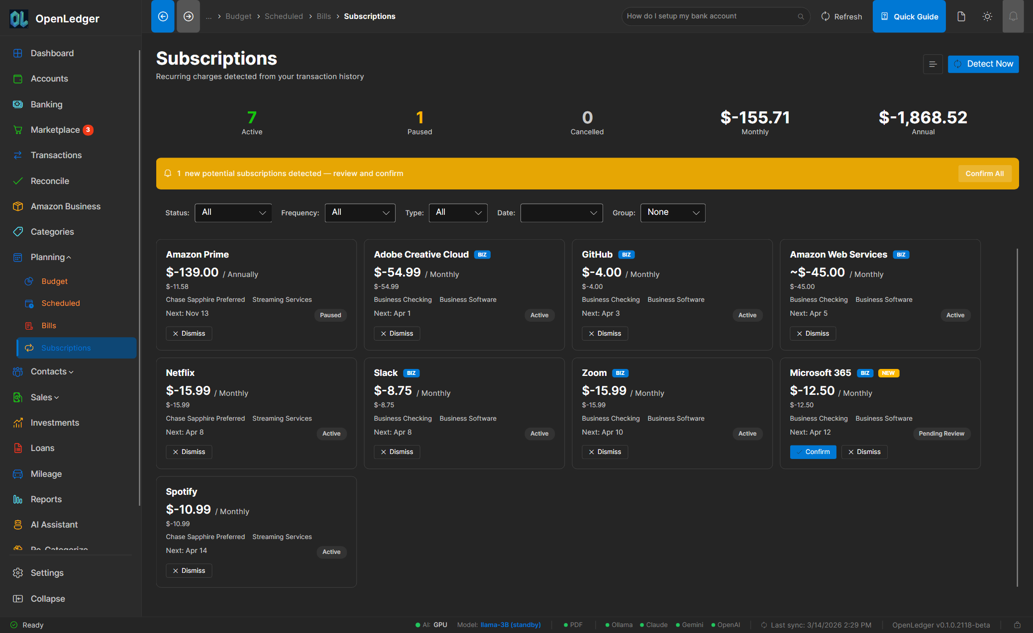 OpenLedger Subscriptions