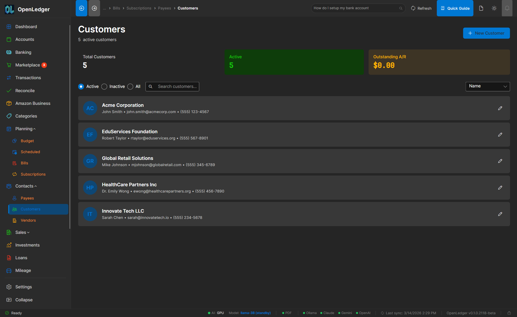 OpenLedger Customers